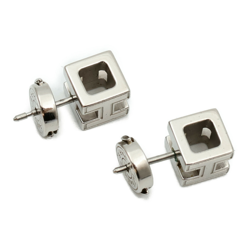 HERMES 金屬Cube H Earrings耳環-3