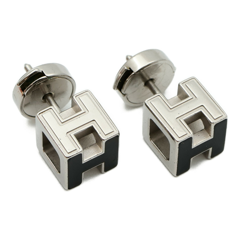 HERMES 金屬Cube H Earrings耳環-4