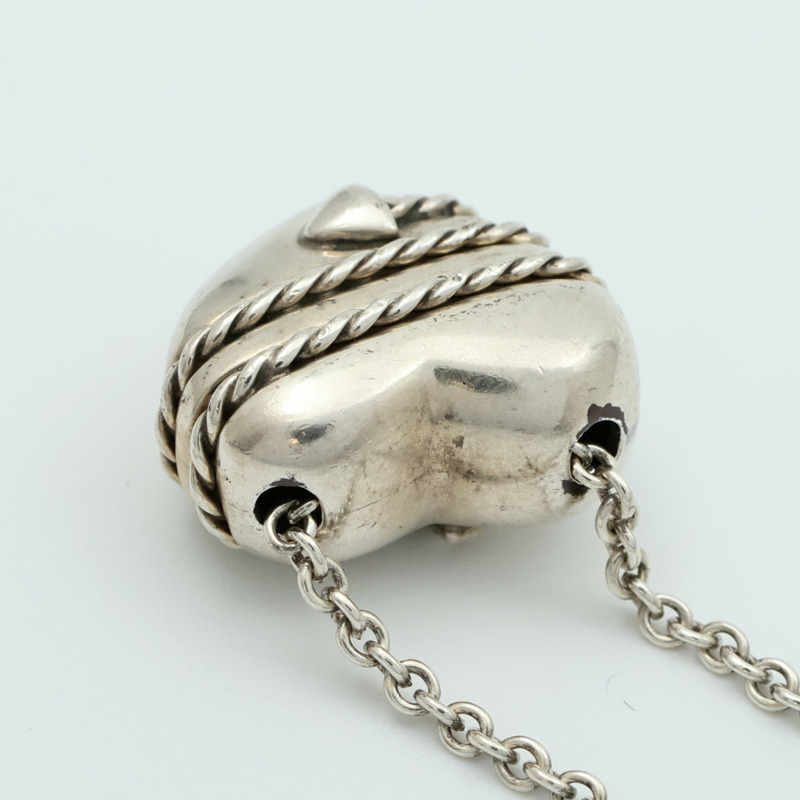 TIFFANY＆CO 925純銀Heart Necklace項鍊-5