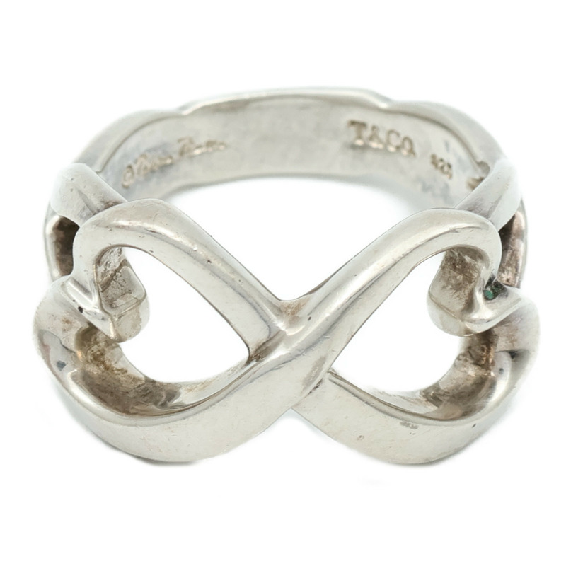 TIFFANY＆CO 925純銀Double Heart Ring戒指US#5-1