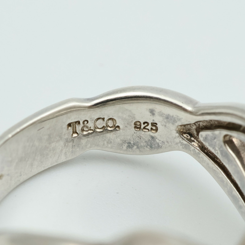 TIFFANY＆CO 925純銀Double Heart Ring戒指US#5-4