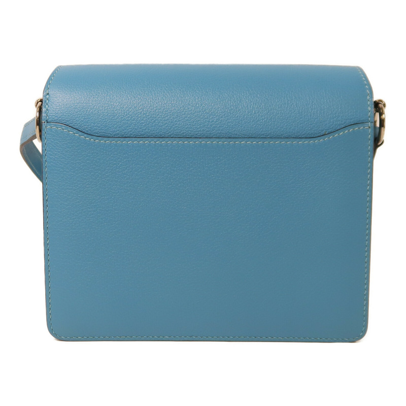 HERMES Evercolor皮革Roulis Mini銀扣肩背袋-1