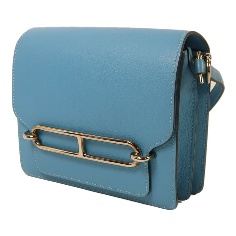 HERMES Evercolor皮革Roulis Mini銀扣肩背袋-2