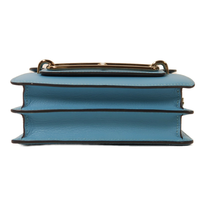 HERMES Evercolor皮革Roulis Mini銀扣肩背袋-3