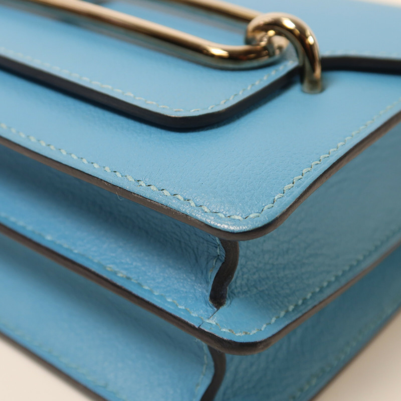 HERMES Evercolor皮革Roulis Mini銀扣肩背袋-12