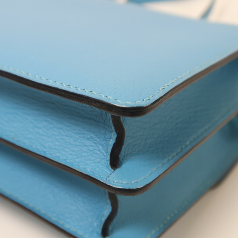 HERMES Evercolor皮革Roulis Mini銀扣肩背袋-14