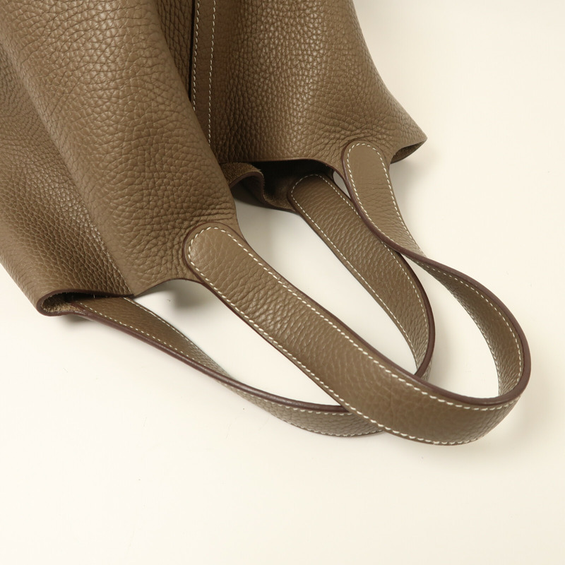 HERMES Clemence皮革Picotin MM金扣手挽袋-8