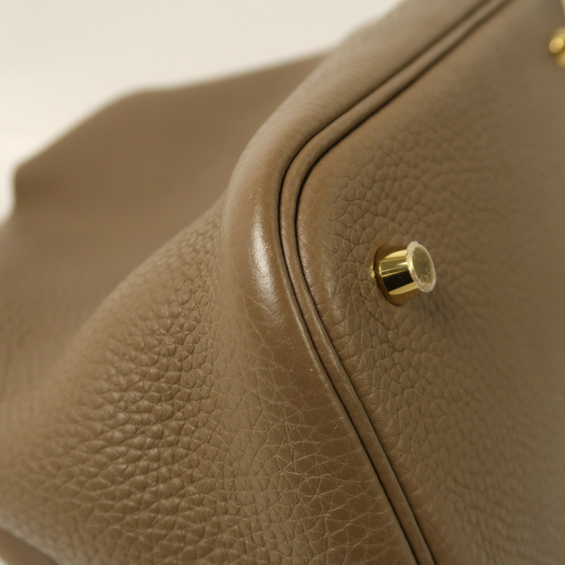 HERMES Clemence皮革Picotin MM金扣手挽袋-10