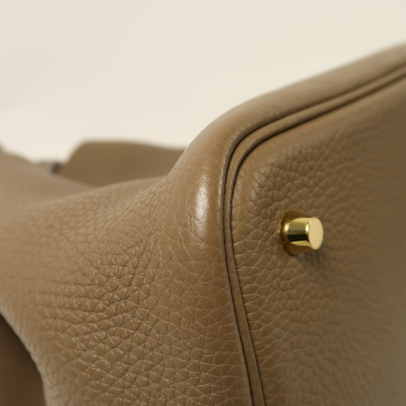 HERMES Clemence皮革Picotin MM金扣手挽袋-12