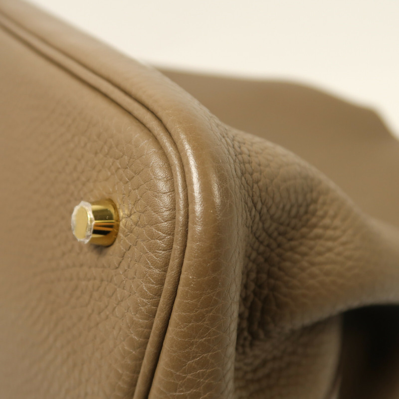 HERMES Clemence皮革Picotin MM金扣手挽袋-13