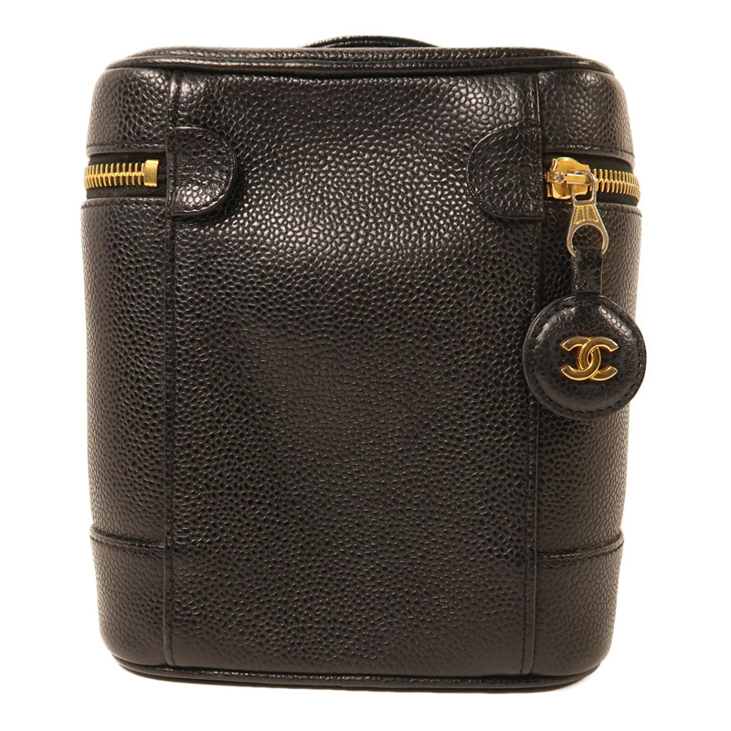 CHANEL 牛皮皮革Vanity Case金扣手挽袋-1