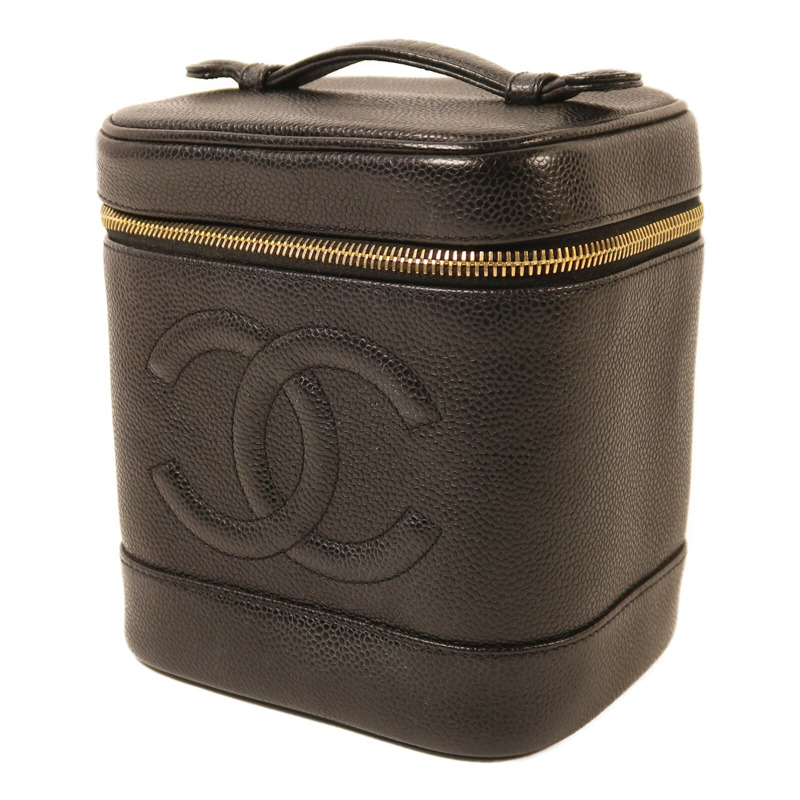 CHANEL 牛皮皮革Vanity Case金扣手挽袋-2