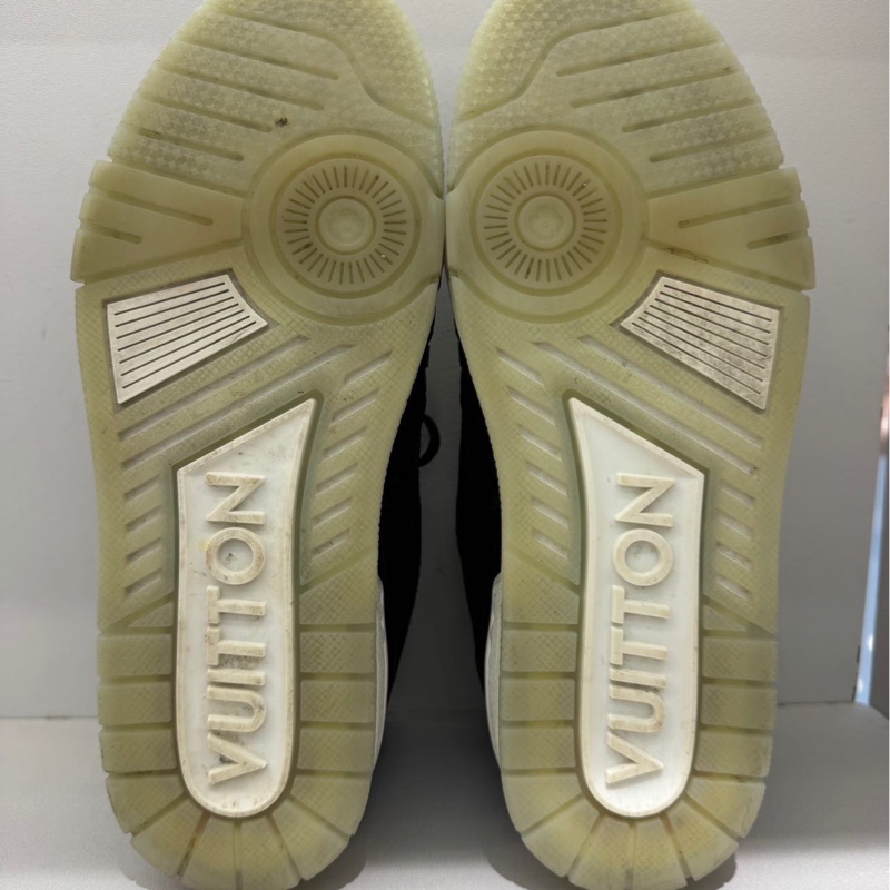 97新路易威登Lv黑色老花Trainer板鞋運動鞋5.5/39.5碼男女同款無附件一-8