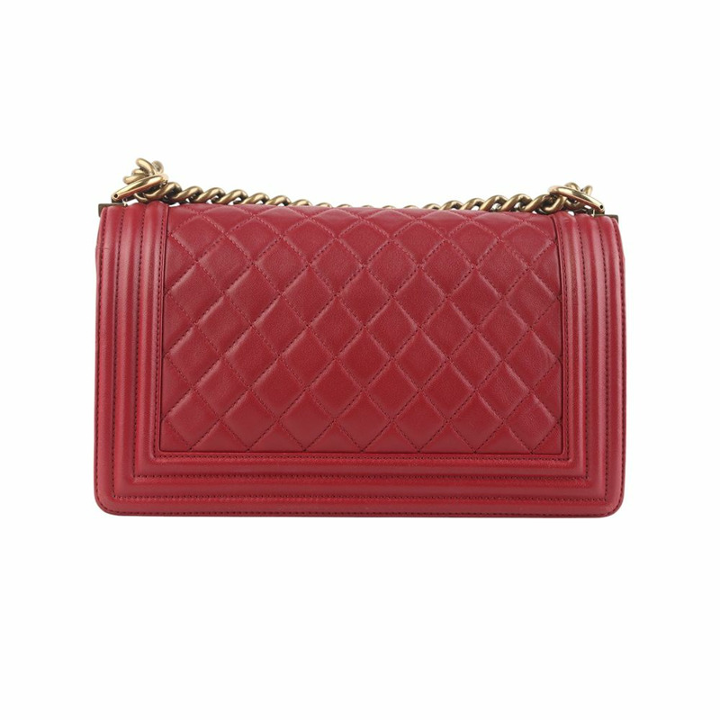 【包稅】CHANEL Ramskin Boy Bag 中金 34824K--2