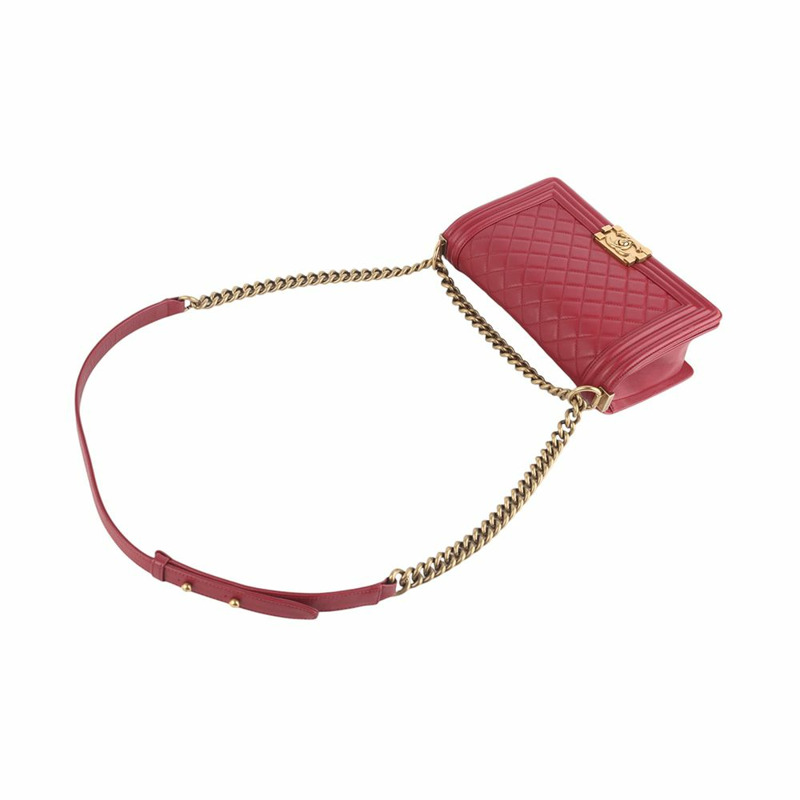 【包稅】CHANEL Ramskin Boy Bag 中金 34824K--3