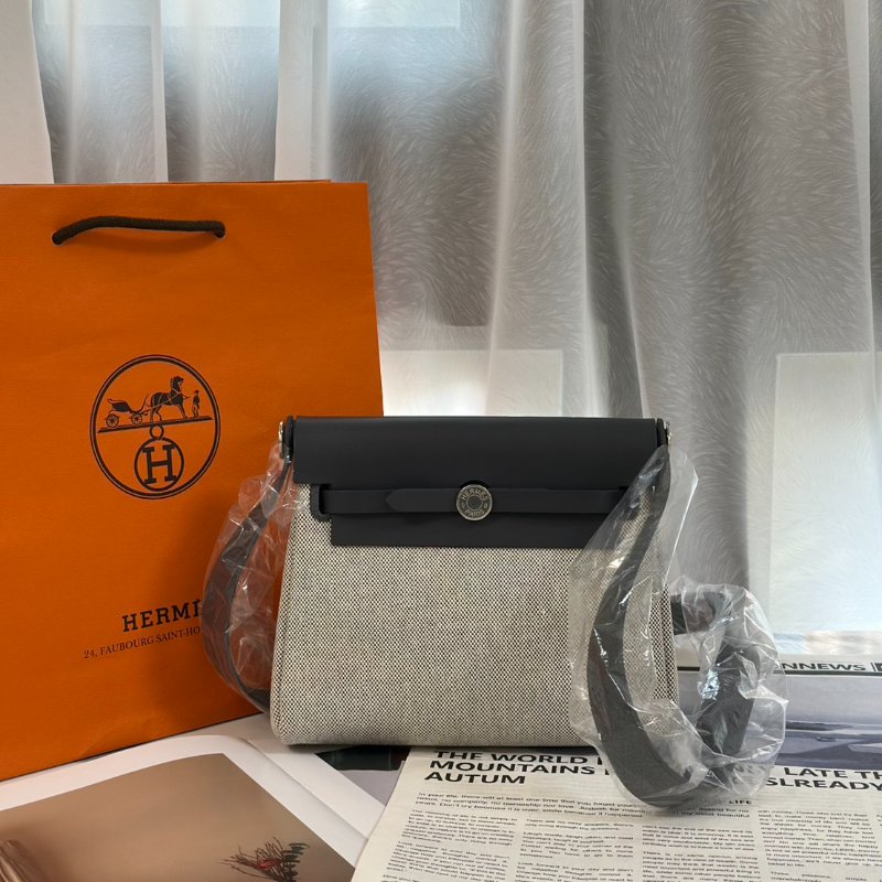 HERMES Herbag zip 20 - 石板灰銀 W-0