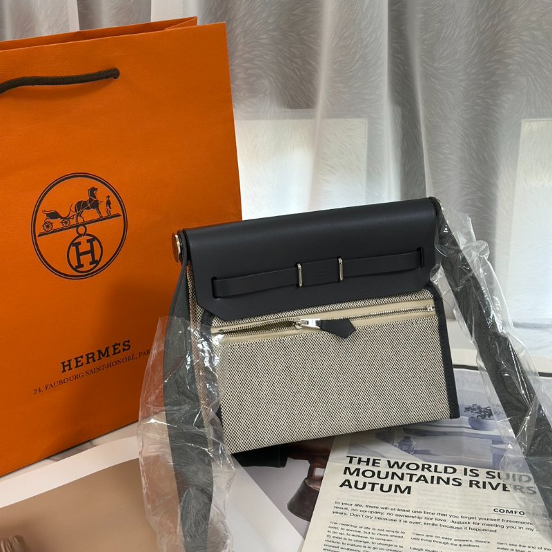 HERMES Herbag zip 20 - 石板灰銀 W-7