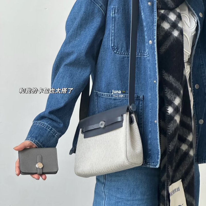 HERMES Herbag zip 20 - 石板灰銀 W-9