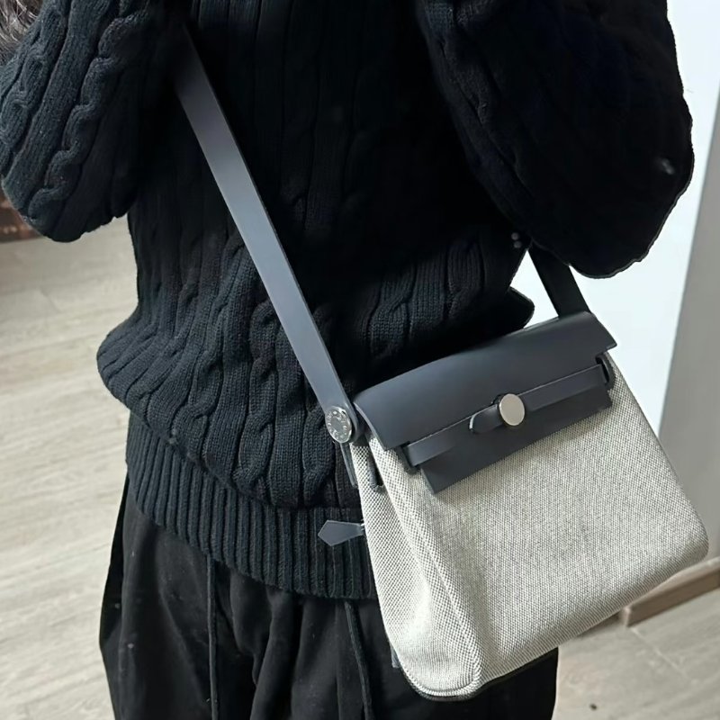 HERMES Herbag zip 20 - 石板灰銀 W-10