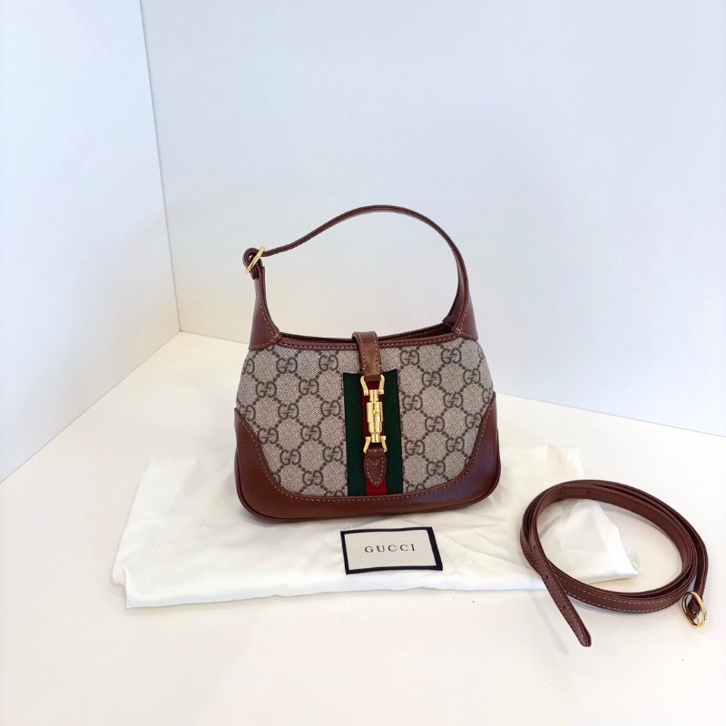 Gucci  Jackie 1961 老花mini 手提包 20*13*3.5  99新配件塵袋-1