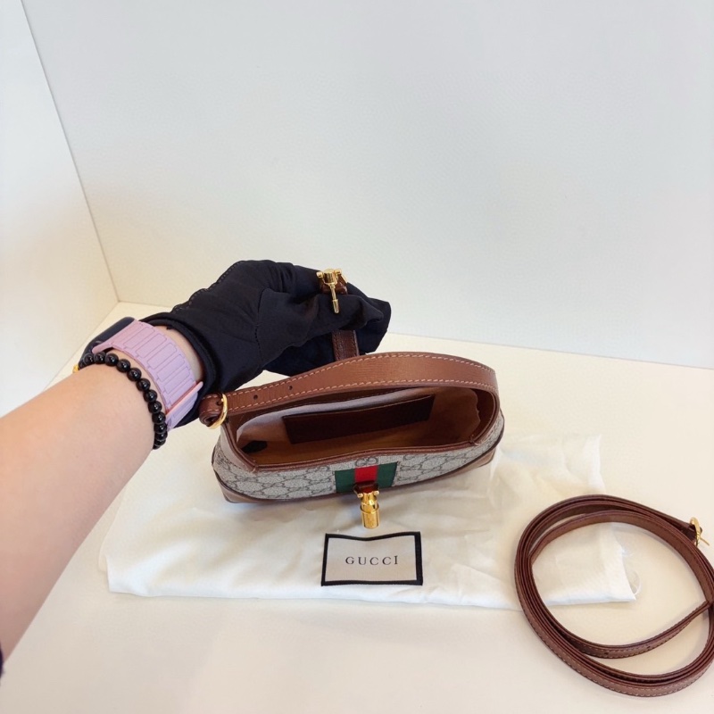 Gucci  Jackie 1961 老花mini 手提包 20*13*3.5  99新配件塵袋-2