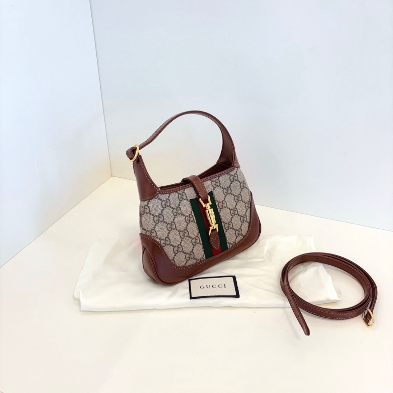Gucci  Jackie 1961 老花mini 手提包 20*13*3.5  99新配件塵袋-3