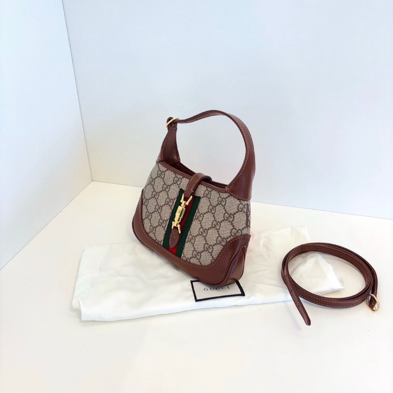 Gucci  Jackie 1961 老花mini 手提包 20*13*3.5  99新配件塵袋-4