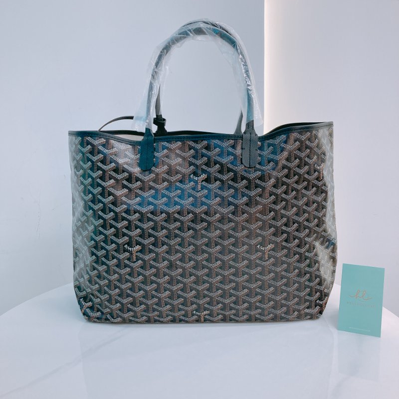 MS0493 Goyard 戈雅 餃子袋 帆布 輕身 跣水 黑色 銀扣  Saint Louis Tote Bag PM Canvas Black x PHW-1