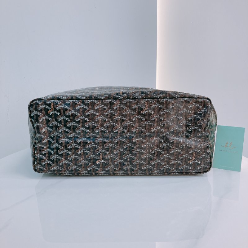 MS0493 Goyard 戈雅 餃子袋 帆布 輕身 跣水 黑色 銀扣  Saint Louis Tote Bag PM Canvas Black x PHW-4