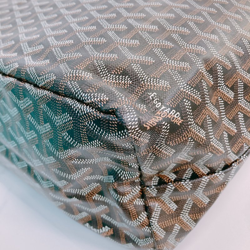 MS0493 Goyard 戈雅 餃子袋 帆布 輕身 跣水 黑色 銀扣  Saint Louis Tote Bag PM Canvas Black x PHW-8