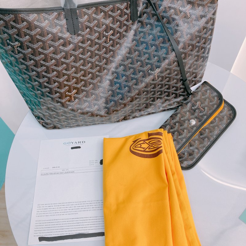 MS0493 Goyard 戈雅 餃子袋 帆布 輕身 跣水 黑色 銀扣  Saint Louis Tote Bag PM Canvas Black x PHW-13