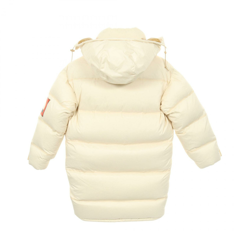 GUCCI 和 THE NORTH FACE 聯名款羽絨外套，S 碼，尼龍材質，米色，二手女款-1