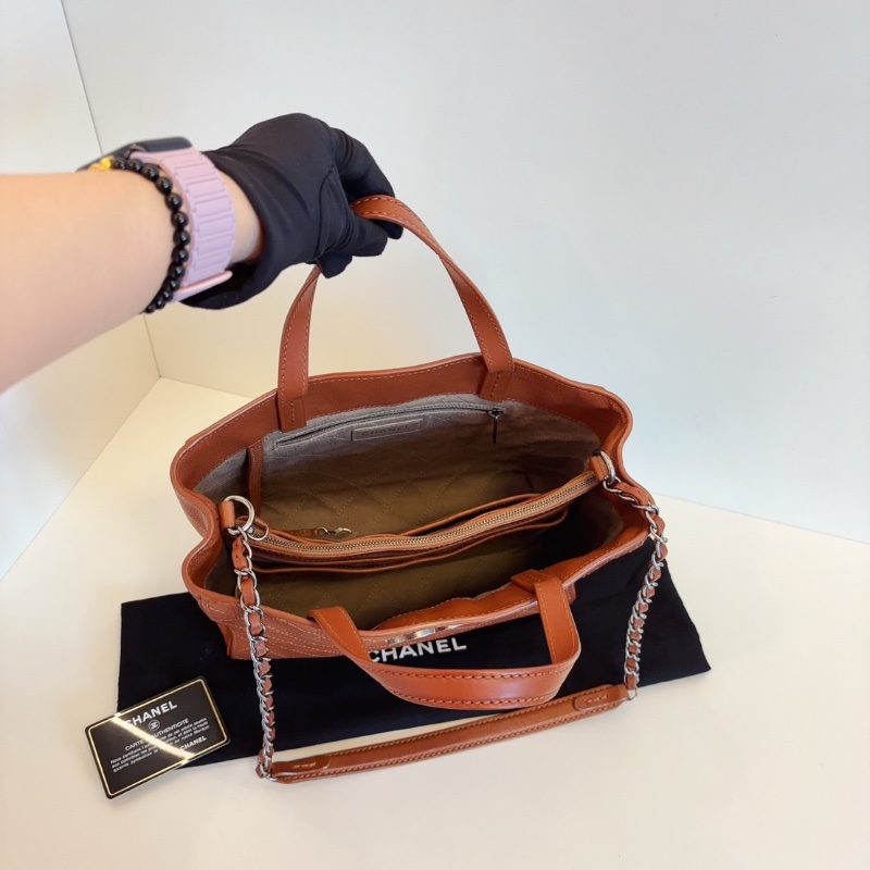 Chanel楓葉焦糖琺瑯雙C公事包托特包 26*22*12 98新塵袋保卡-2