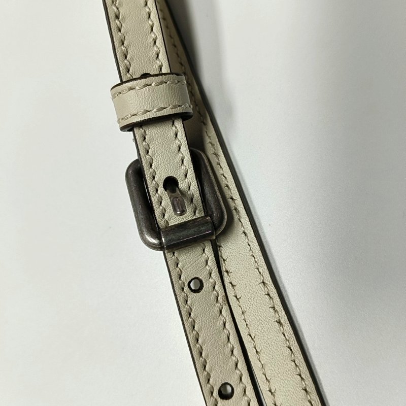 GUCCI Gucci X Sega迷你白色牛皮印花單肩包斜挎包銀色五金可拆卸肩帶-14