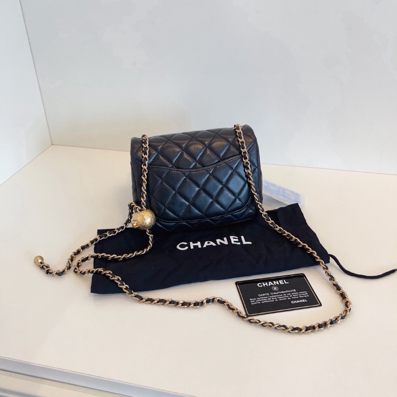 Chanel 黑金金球CF方胖子 17*13.5*7.5cm 98新配件保卡塵袋-4
