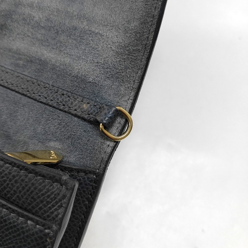 DIOR 30 Montaigne藍色牛皮斜挎包腰包/胸包金色五金可拆卸肩帶-8