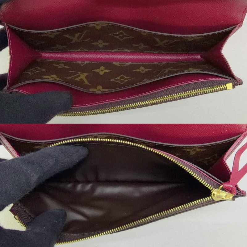 LV Emilie Monogram釦式長夾-5