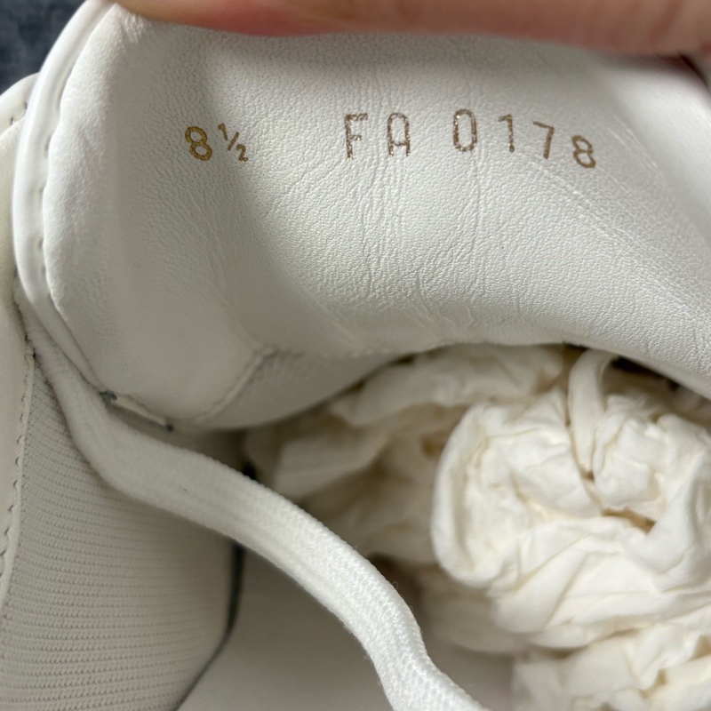 99新LV 路易威登 白色皮面厚底松糕鞋42.5碼一-3