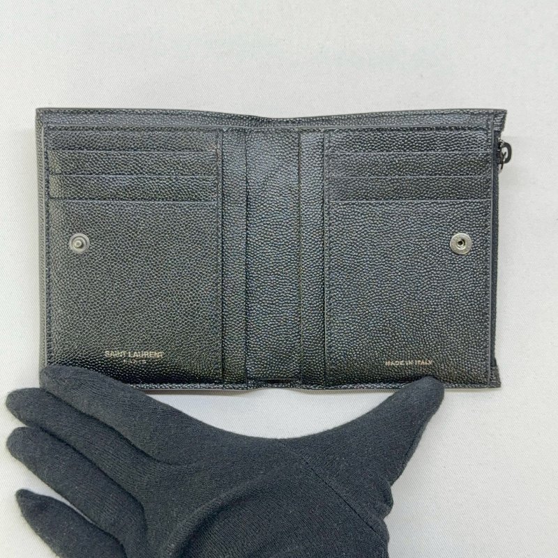 YSL Uptown粒面皮革短夾-4