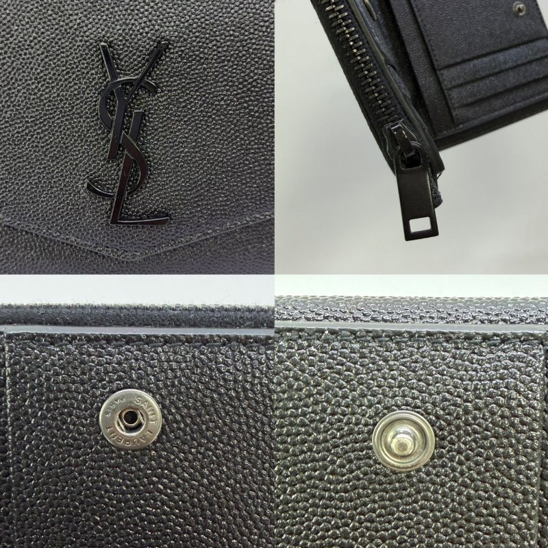 YSL Uptown粒面皮革短夾-6