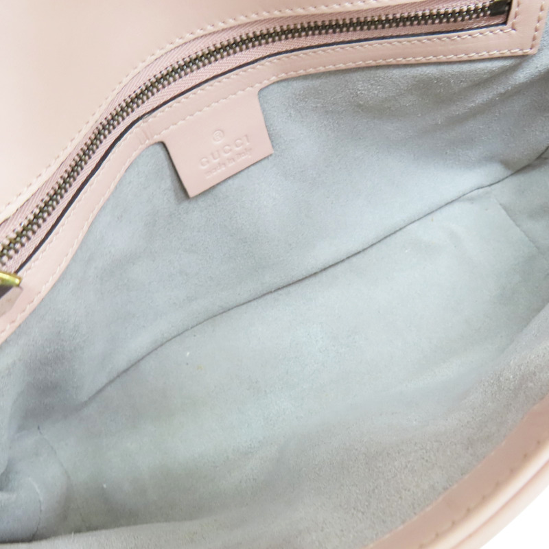 粉色 牛皮 GG Marmont 鏈帶肩背包【GUCCI 古馳】 443497-4