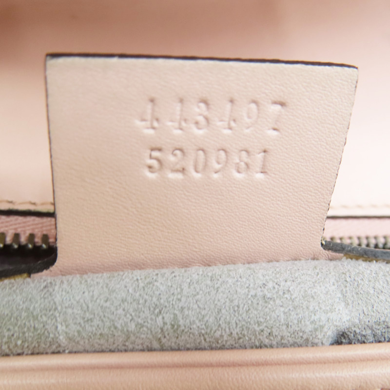 粉色 牛皮 GG Marmont 鏈帶肩背包【GUCCI 古馳】 443497-7