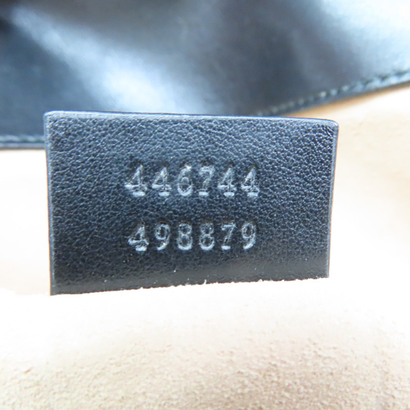 黑色 牛皮 GG Marmont 肩背包【GUCCI 古馳】 446744-7