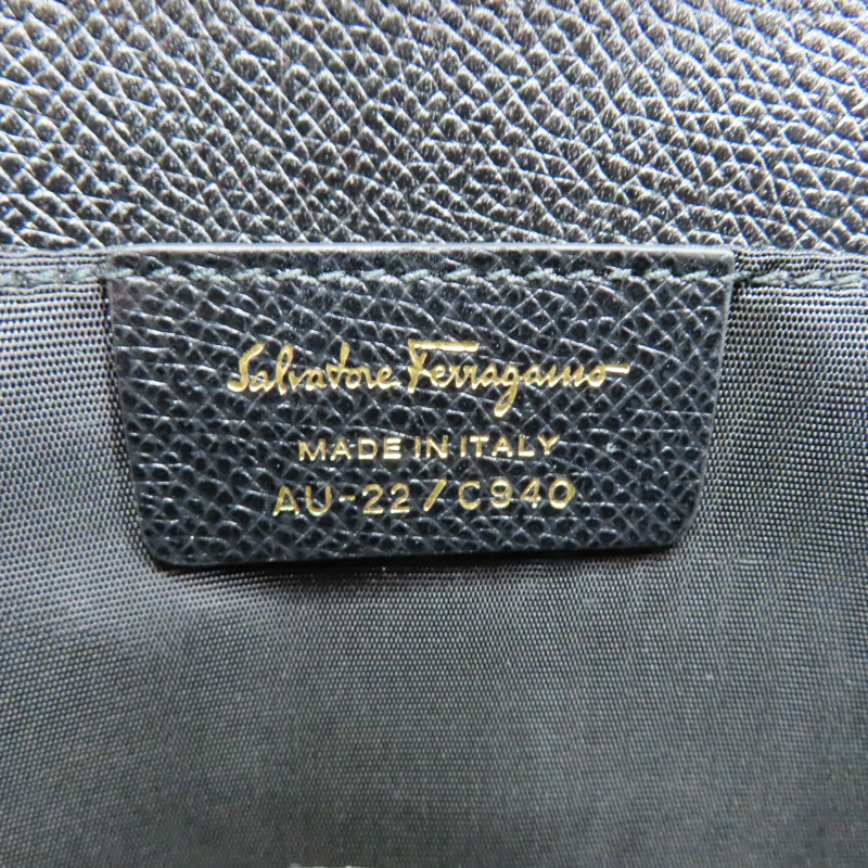 黑色 牛皮 Vara Bow Mini 肩背包【Salvatore Ferragamo 費拉格慕】 22C940-5