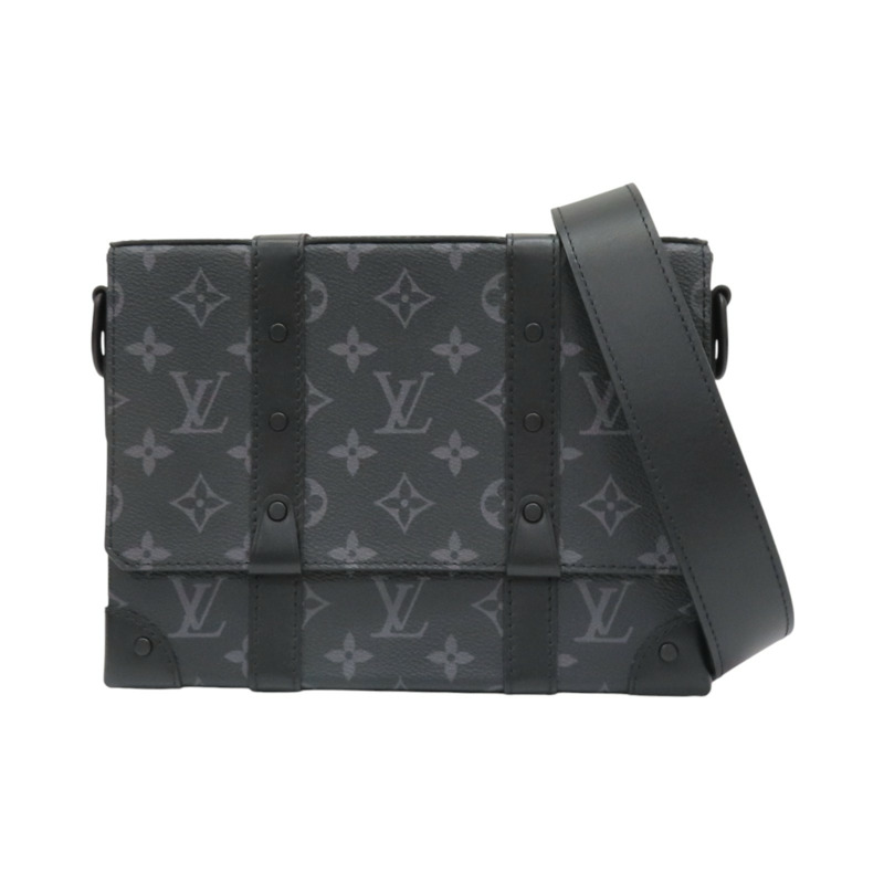 黑色 原花Eclipse帆布 Trunk Messenger 肩背包【LOUIS VUITTON LV 路易威登】 M45727-0