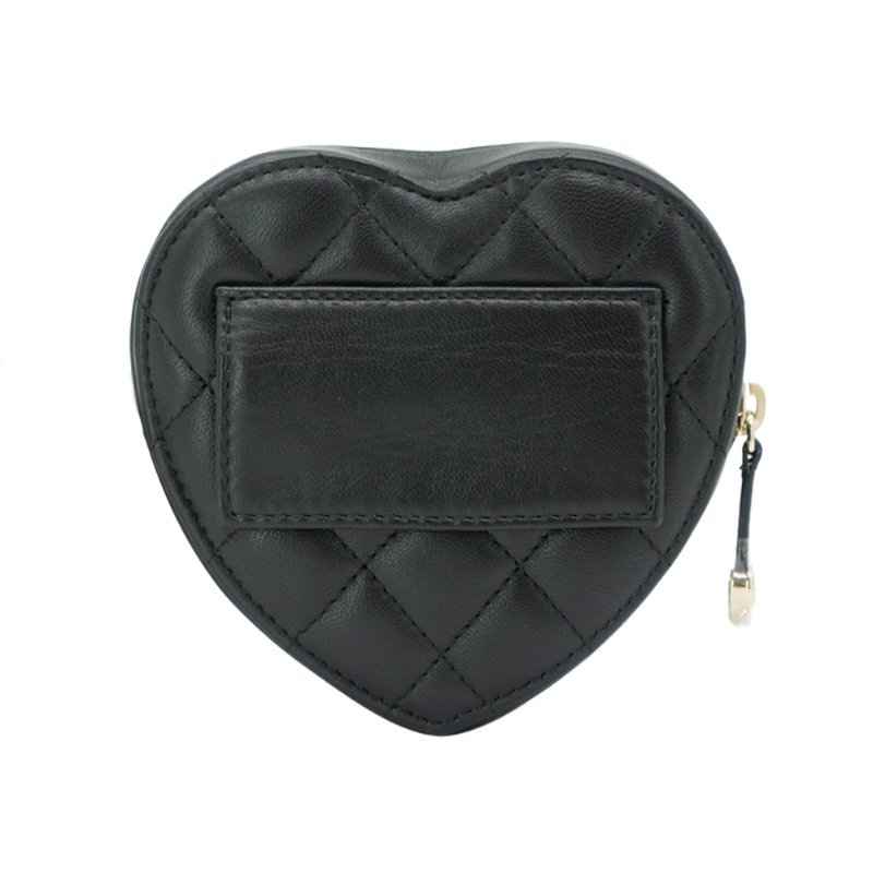 Chanel 展示品 菱格羊皮金釦愛心鍊帶斜背包(AP2787-黑)-2