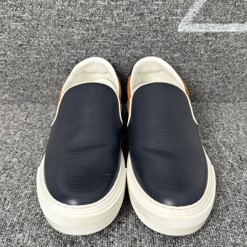 99新LV 路易威登 藏青色條紋一腳蹬板鞋41碼  無附件一-1