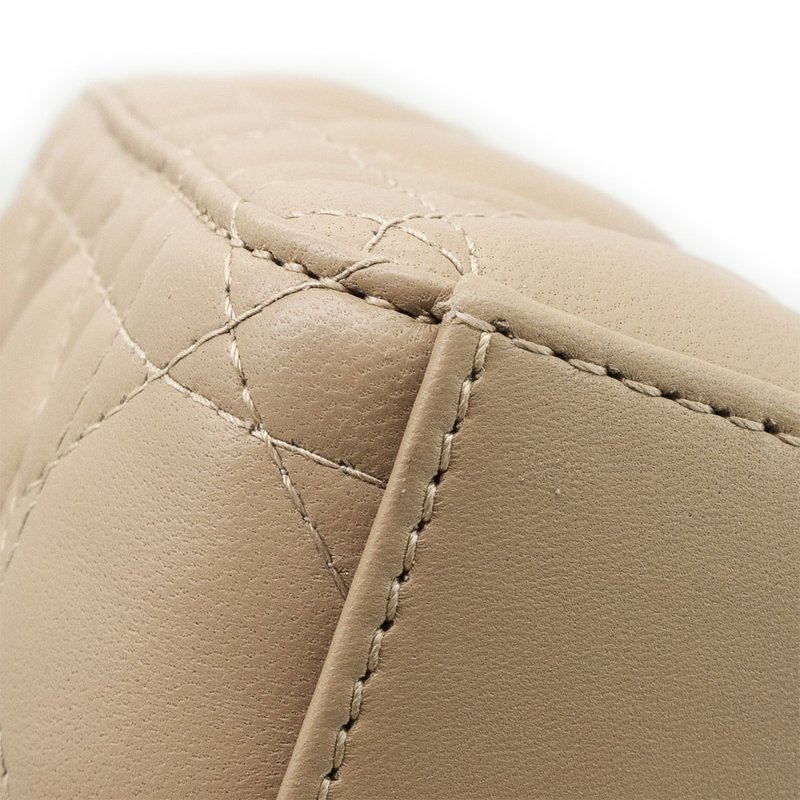 Dior 展示品 Lady D-Joy 籐格紋羊皮橫式二用包-中(沙色)-6