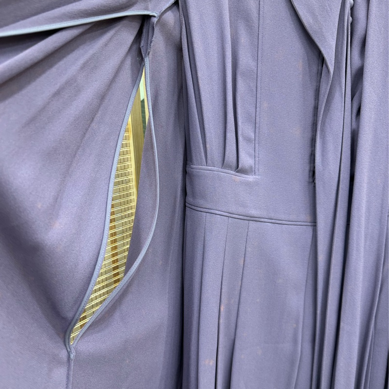 Valentino華倫天奴 紫色斗篷洋裝秀款 40碼-2