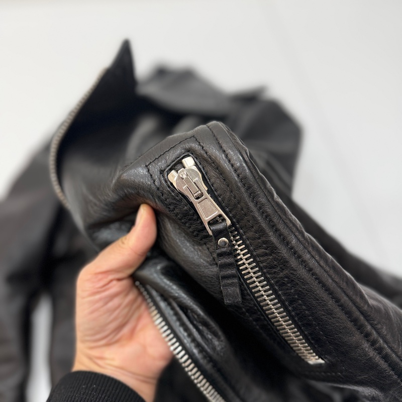 balenciaga 巴黎世家 黑色 羊羔皮 皮衣外套 皮外套夾 克-15